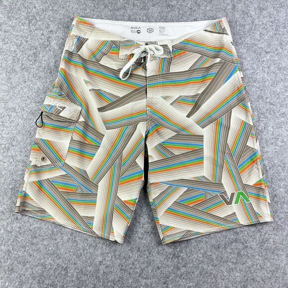 RVCA ANP Board Shorts Swim Trunks Mens 32 Artist Network Program Beach Pool - Picture 1 of 11